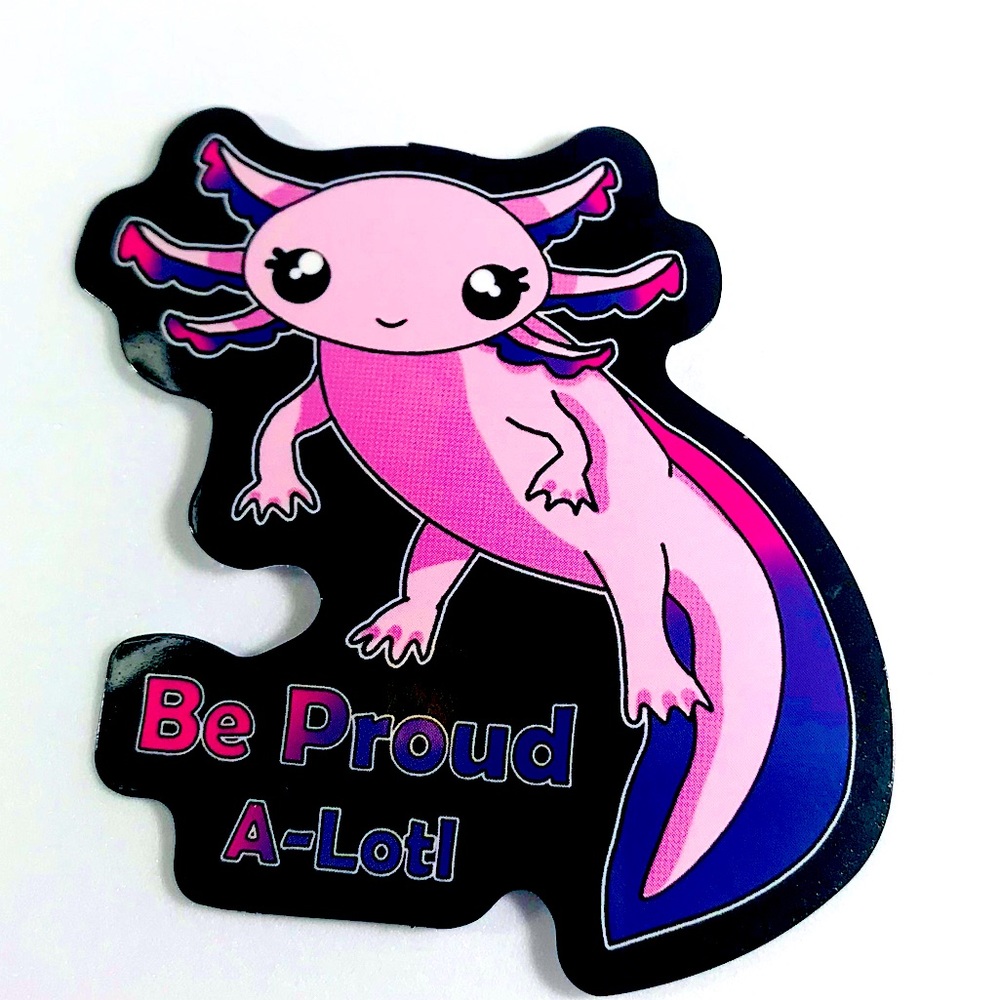 Proud Axolotl Crazy Trending WaterProof Single Decor Accent Sticker